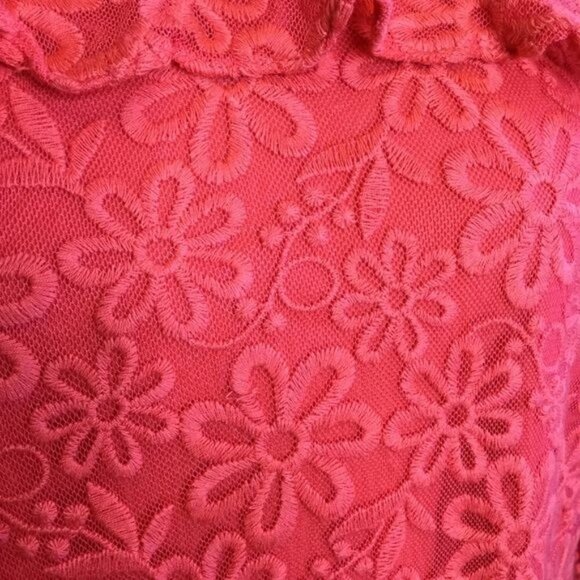 Trina Turk Lady Bug Lace Mini Dress Size XS Embroidered Flowers Summer - Picture 5 of 6